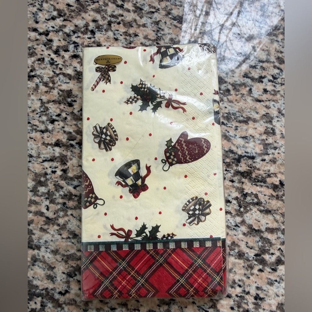 BNIP Mackenzie-Childs Christmas Dinner Napkins